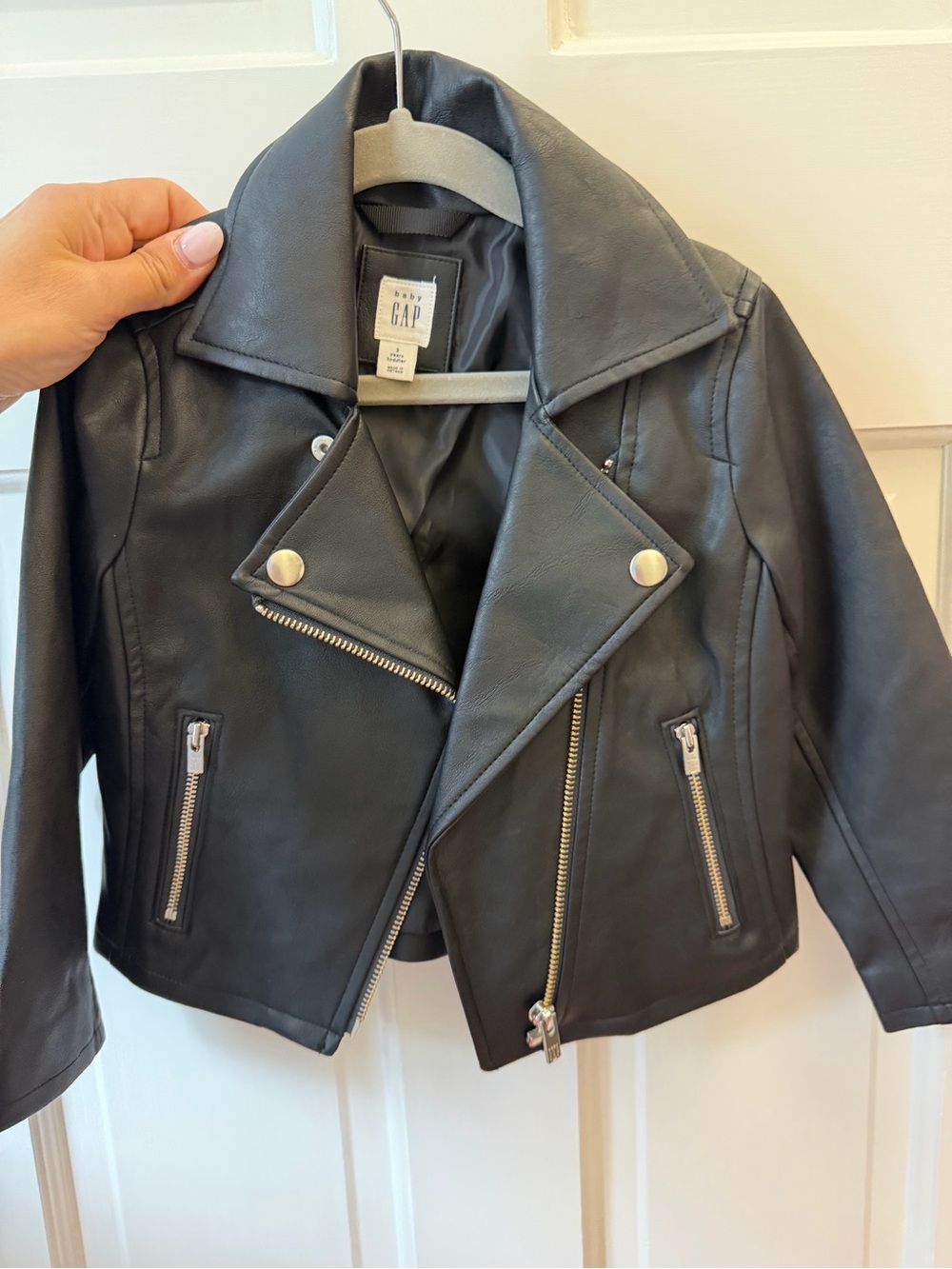 Gap faux leather moto jacket size 3 new no tags